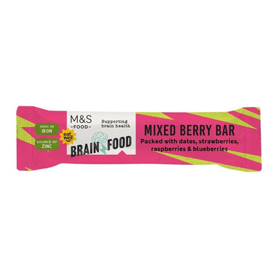M&S M&S Brain Food Mixed Berry Snack Bar 35g- Buy online at McGrocer