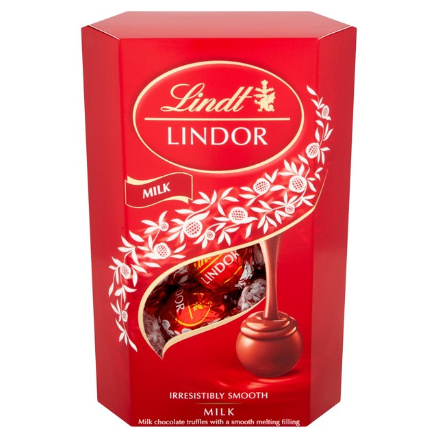 Lindt Lindor milk chocolate truffles box 200g, UK version
