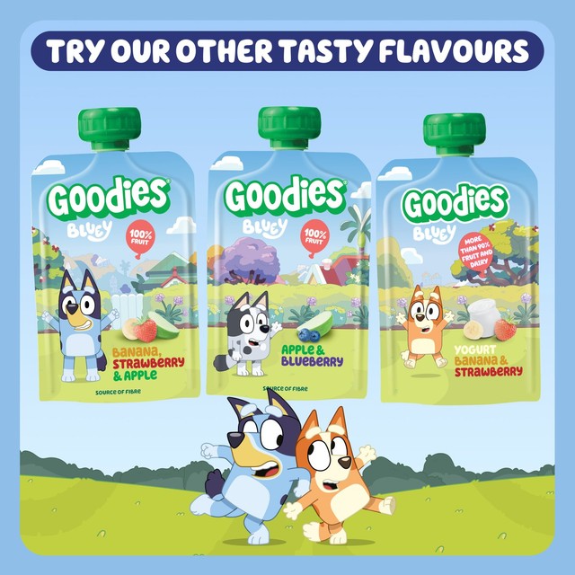 Goodies Bluey fruit smoothie apple banana multipack, UK version