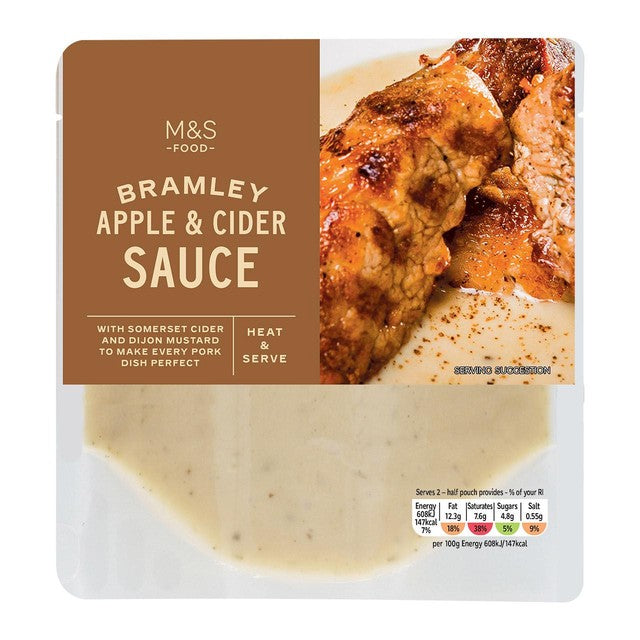 M&S Bramley Apple & Cider Sauce 200g, imported from the UK