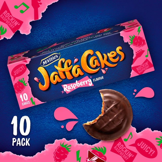 McVitie's Jaffa Cakes Raspberry 10 per pack, imported from the UK