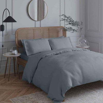 M&S M&S Egyptian Cotton Duvet Cover Light Wedgewood King Size- Buy online at McGrocer
