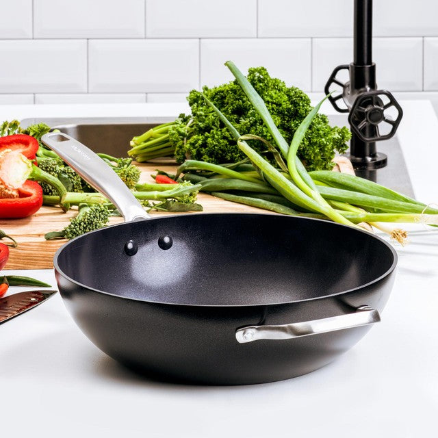 GreenPan Copenhagen Aluminium Non-Stick 30cm 4.8L wok, UK version