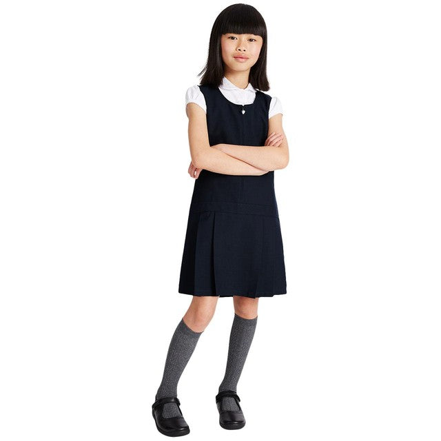 M&S Girls School Pinafores Navy 11-12 Years, imported from the UK