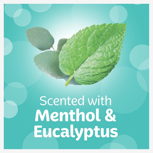 Kleenex Easy Breathe tissue box with natural eucalyptus and menthol 56 tissues, UK version