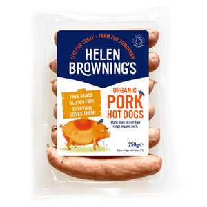 Organic Hot Dogs 6 Pack, 250g, Free-Range British Pork