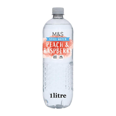 M&S M&S Still Peach & Raspberry Flavoured Water 1L- Buy online at McGrocer