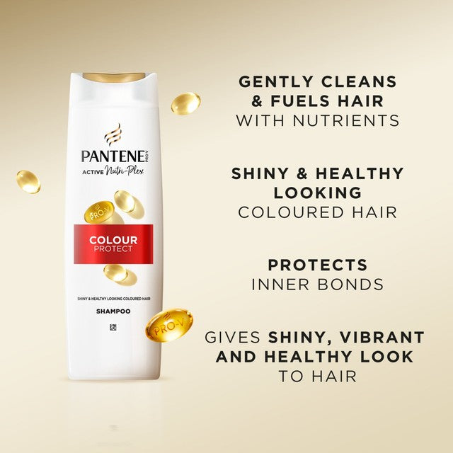 Pantene Colour Protect Shampoo bottle for coloured hair, imported from the UK