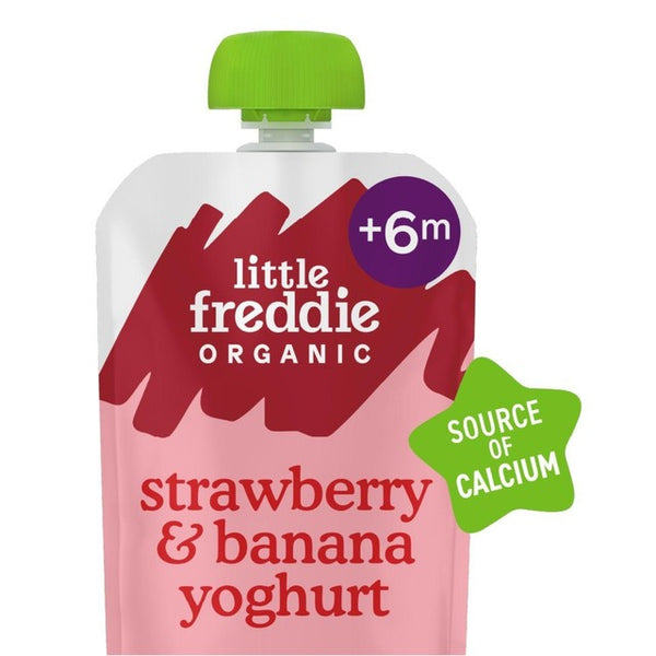 Little Freddie Organic Strawberry & Banana Yoghurt Baby Food Pouch 100g