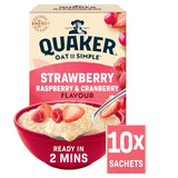 M&S Quaker Oat So Simple Strawberry Raspberry and Cranberry Instant Porridge Sachets- Buy online at McGrocer