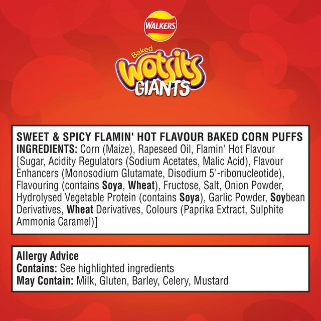 Wotsits Giants Sweet & Spicy baked corn puffs 130g (British brand)