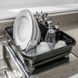 Addis dish draining rack black grey 41x37.5x11.5cm - British product