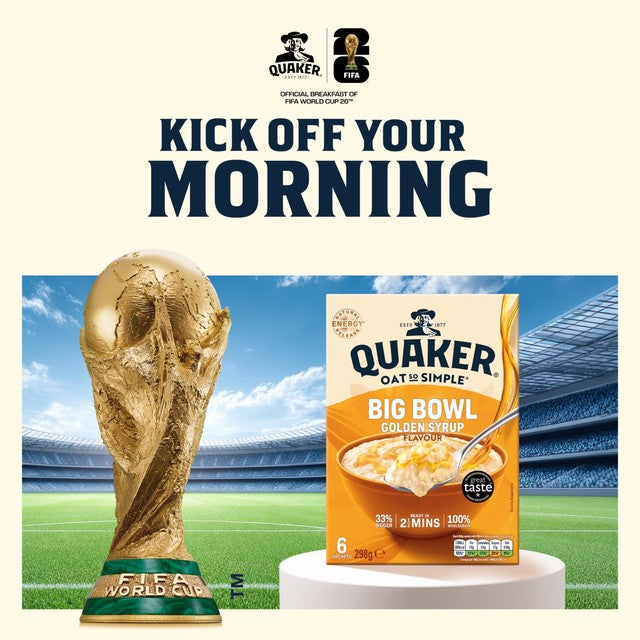 Quaker Golden Syrup porridge sachets 6 sachets (British brand)