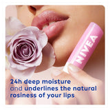 Nivea Soft Rose lip balm 4.8g, imported from the UK