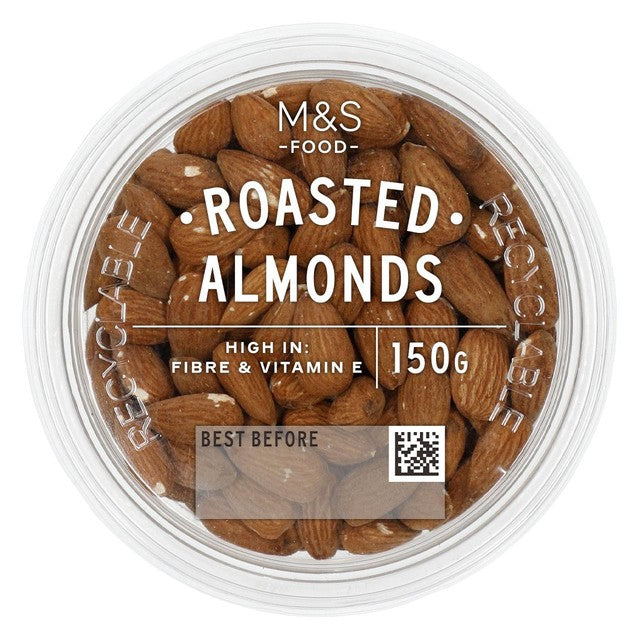 M&S roasted almonds pot with high fibre and Vitamin E - British product