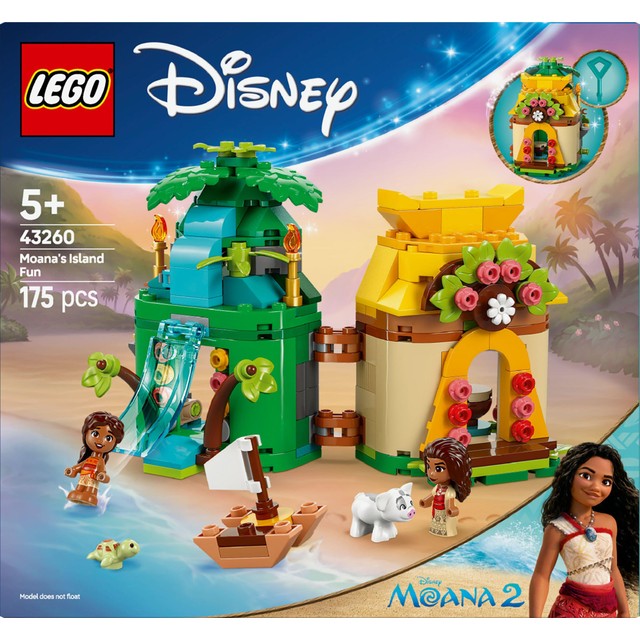Lego Disney Princess Moana's Island Fun building toy set 175 pieces, UK version