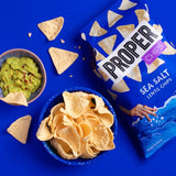 Properchips sea salt lentil chips 85g, imported from the UK