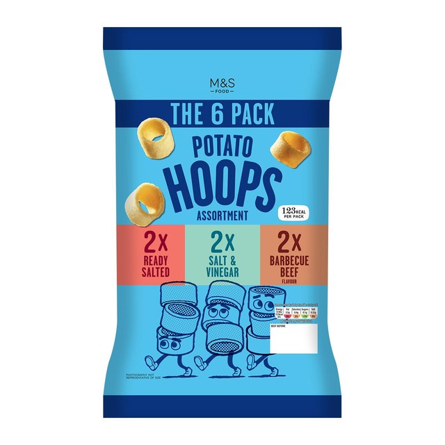 M&S Potato Hoops assortment pack 6 bags (British brand)