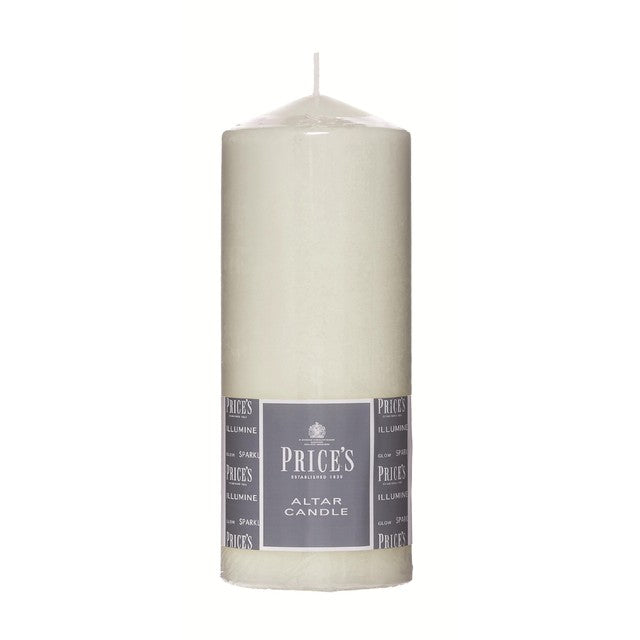 Price's Ivory Altar Candle 200 x 80 mm, imported from the UK