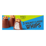 M&S Classic Walnut Whips chocolate 85g, imported from the UK