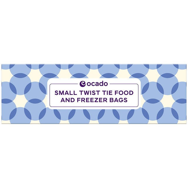 Ocado small twist tie food and freezer bags 80 pack, imported from the UK