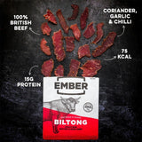 Ember chilli flavour beef biltong 25g - British product