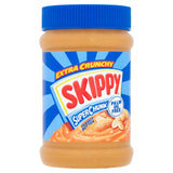 Skippy crunchy peanut butter spread 454g glass jar (British brand)