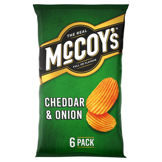 McCoy's Cheddar & Onion crisps, imported from the UK