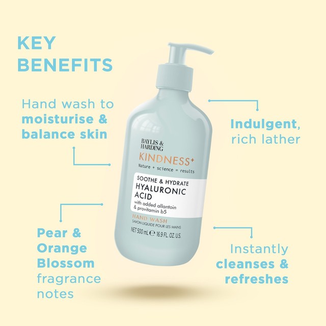 Baylis & Harding Kindness+ Hyaluronic Acid Moisture/Hydrate Hand Wash