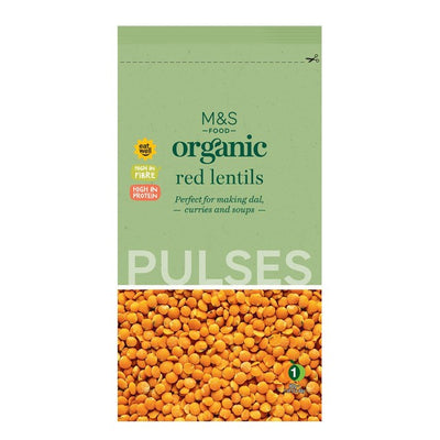 M&S M&S Organic Red Lentils Dry Lentils 500g- Buy online at McGrocer
