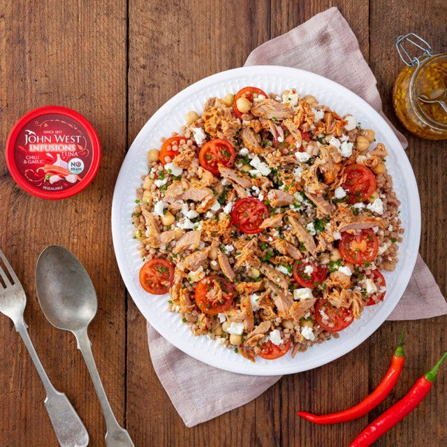 John West chilli and garlic canned tuna infusions 80g, UK version