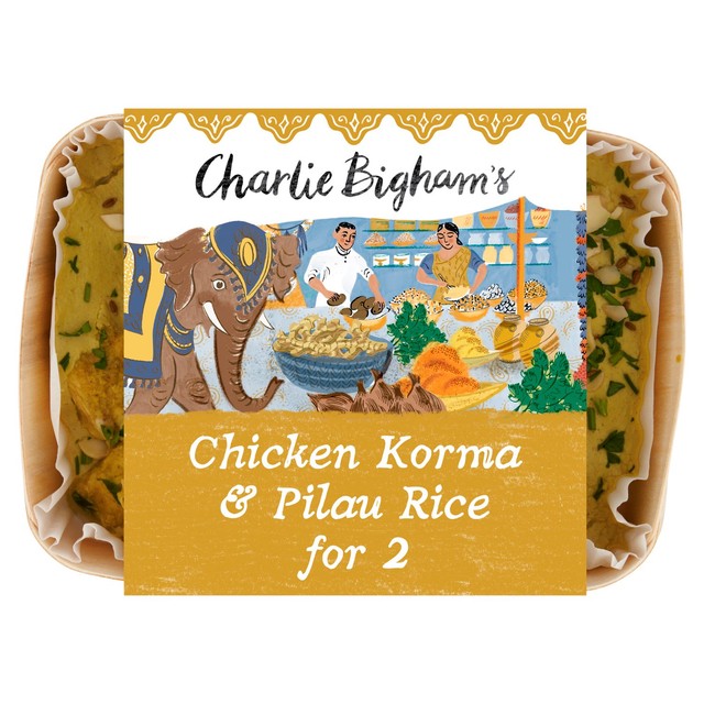 Charlie Bigham's Chicken Korma & Pilau Rice for 2 ready meal 810g - British product
