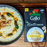 Riso Gallo four cheese risotto mix 175g, imported from the UK