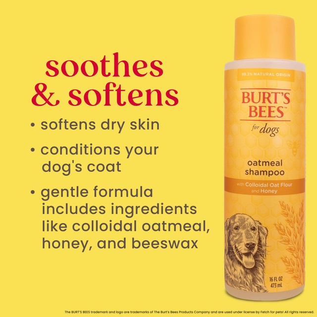 Burt's Bees oatmeal dog shampoo 473ml - British product