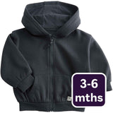 M&S Tommy Zip-Up Hoodie Charcoal Baby Hoodie 3-6 Months