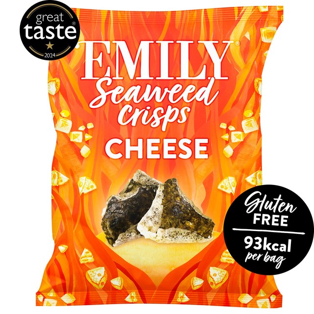 Emily seaweed crisps vegan cheese flavour 18g - British product