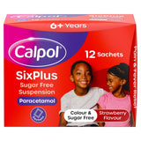 Calpol children's pain relief suspension strawberry 12 x 5ml sachets - British product