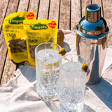 Fragata olives filled with lemon in a can (British brand)