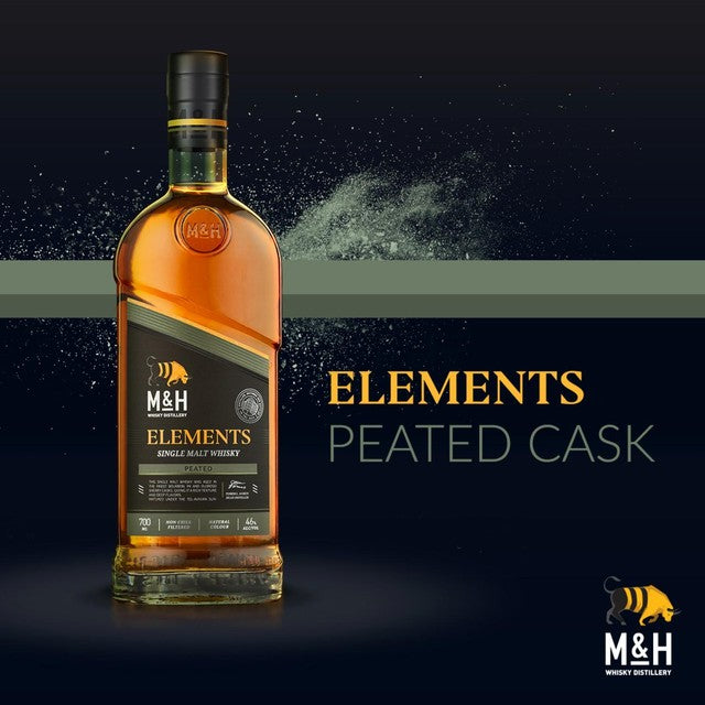 Milk & Honey peated single malt whisky 70cl, imported from the UK