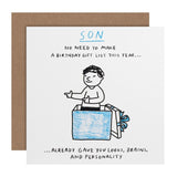 M&S M&S Funny Son Birthday Card 15cm x 15cm- Buy online at McGrocer