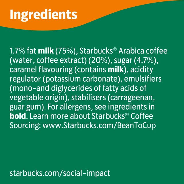 Starbucks caramel macchiato iced coffee 330ml (British brand)