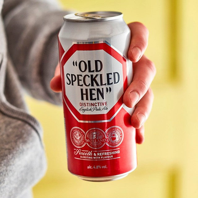 Old Speckled Hen English pale ale multipack 4 x 500ml cans, imported from the UK
