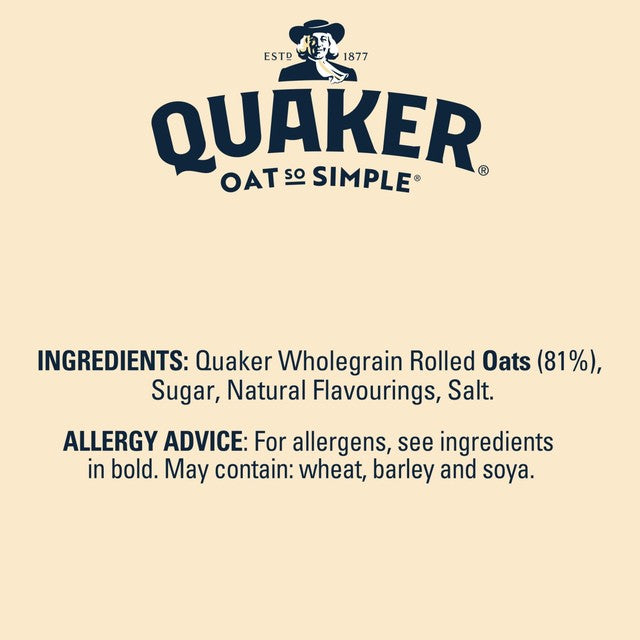 Quaker golden syrup porridge sachets family pack 20 sachets, imported from the UK