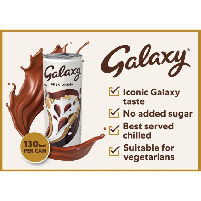 SHS Brands Galaxy chocolate malt milk drink 250ml, UK version