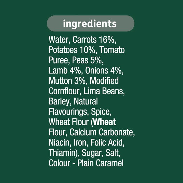 Heinz lamb & vegetable chunky soup 400g can, UK version