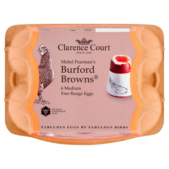 Clarence Court Burford Brown 6 medium eggs - British product