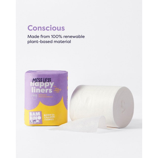 Bambino Mio biodegradable nappy liners 100 pack - British product