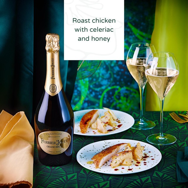 Perrier-Jouët Grand Brut Non-Vintage Champagne half bottle 37.5cl, imported from the UK