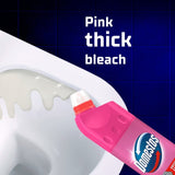 Domestos Pink Power thick bleach cleaner (British brand)