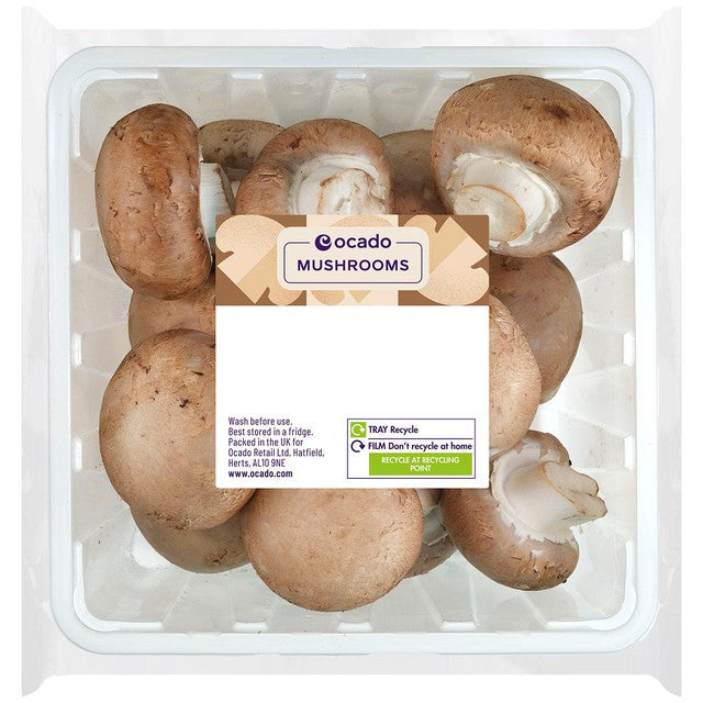 Ocado family pack chestnut mushrooms 485g, imported from the UK